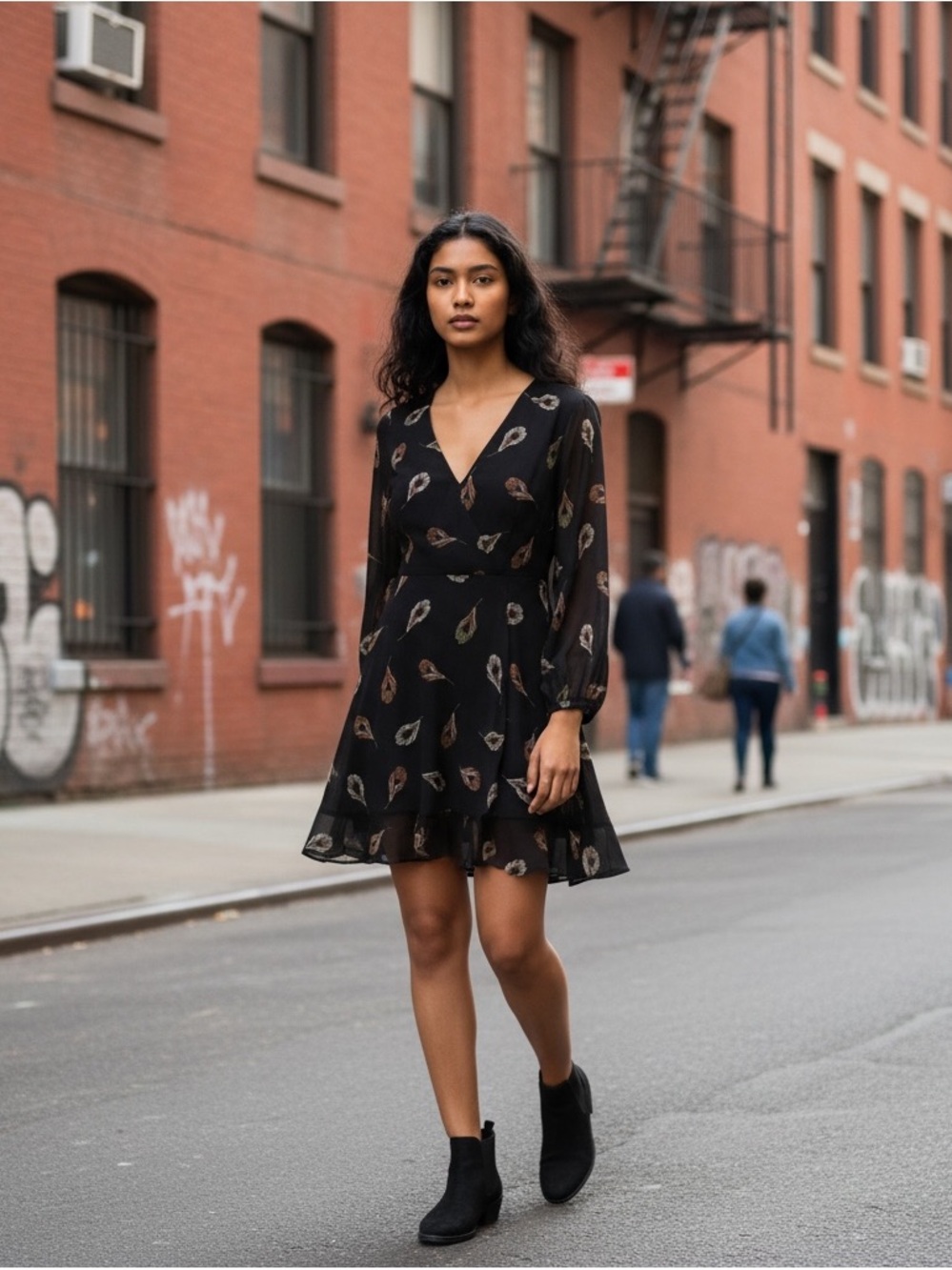 Madewell Poppy Dress Peacock feathers size 00-XS